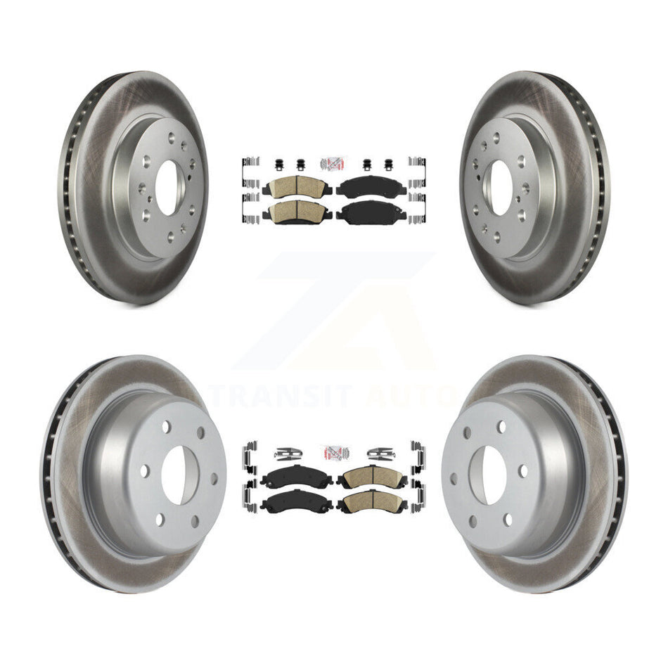 Front Rear Ceramic Pad Coat Disc Brake Rotors Kit For Chevrolet Silverado 1500 GMC Sierra KGA-104758