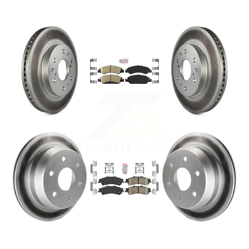 Front Rear Ceramic Pad Coat Disc Brake Rotors Kit For Chevrolet Silverado 1500 GMC Sierra KGA-104762