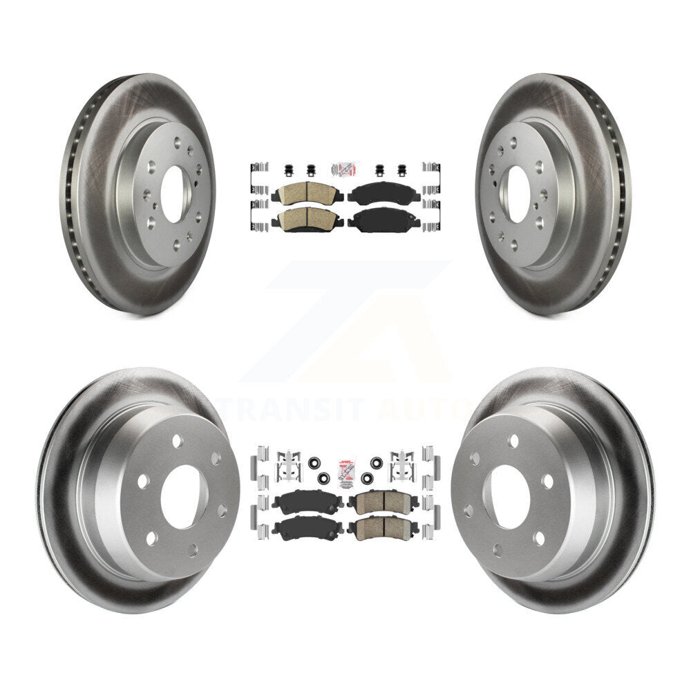 Front Rear Ceramic Pad Coat Disc Brake Rotors Kit For Chevrolet Silverado 1500 GMC Sierra KGA-104764
