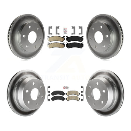 Front Rear Ceramic Pads And Coated Disc Brake Rotors Kit For Chevrolet Avalanche 1500 KGA-104767