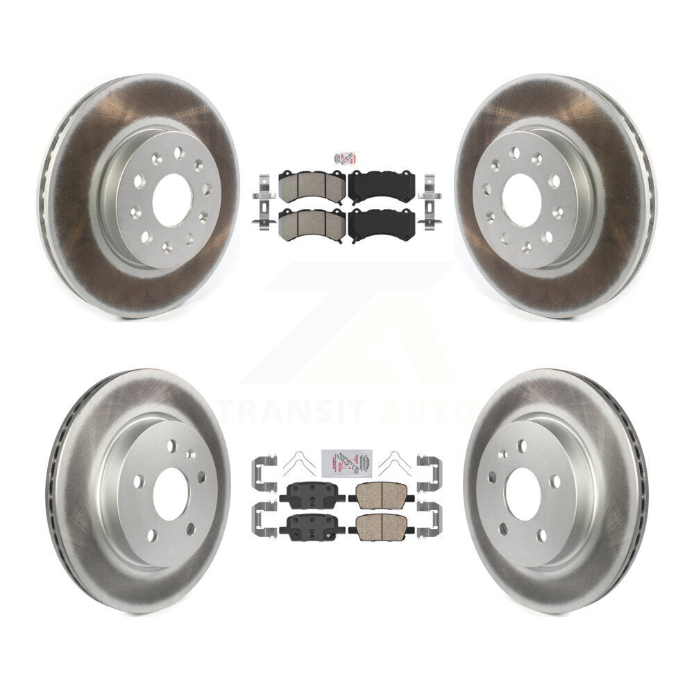 Front Semi-Metallic Rear Ceramic Pad Coat Disc Brake Rotor Kit For Chevrolet Camaro LT LS KGA-104772