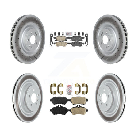 Front Rear Ceramic Pads And Coated Disc Brake Rotors Kit For Mercedes-Benz GLS450 ML250 KGA-104774