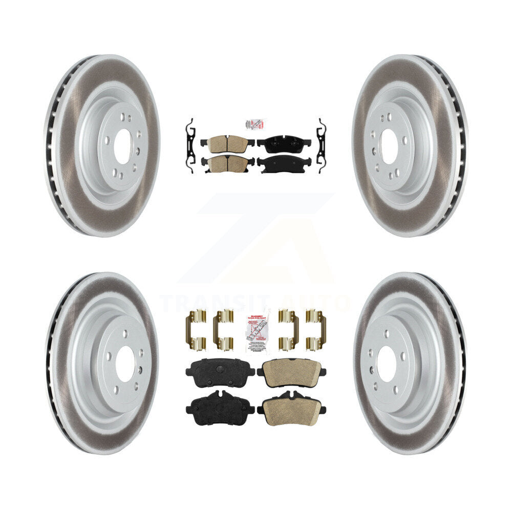 Front Rear Ceramic Pad & Coated Disc Brake Rotor Kit For Mercedes-Benz GL350 GLS450 GL450 KGA-104775