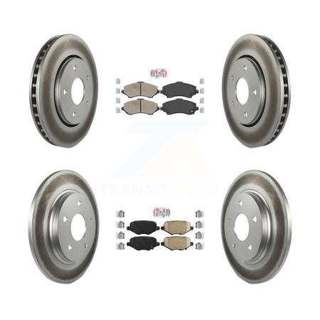 Front Rear Ceramic Pad Coated Brake Rotor Kit For Dodge Grand Caravan Chrysler Town & Ram KGA-104780