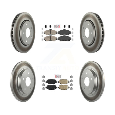 Front Rear Ceramic Pad Coated Brake Rotor Kit For Dodge Grand Caravan Chrysler Town & Ram KGA-104781