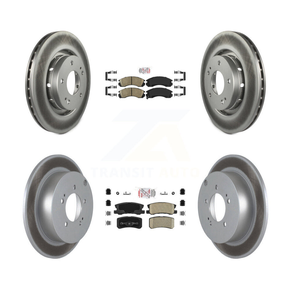 Front Rear Ceramic Pad Coat Brake Rotors Kit For 2009 Mitsubishi Lancer Ralliart To 03 09 KGA-104784