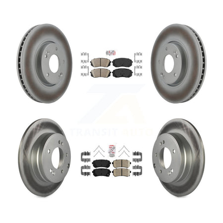 Front Rear Ceramic Pad Coat Brake Rotors Kit For Hyundai Sonata With Manual Parking KGA-104787