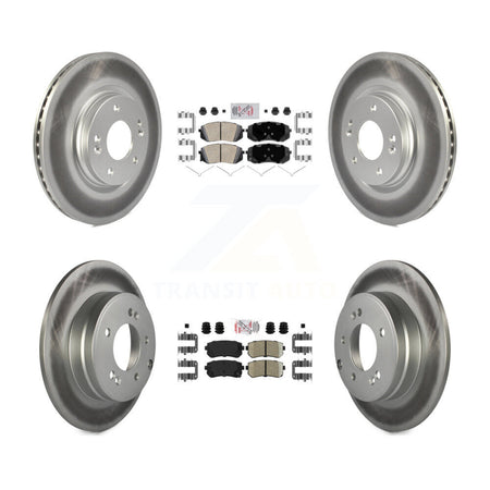 Front Rear Ceramic Pad Coat Brake Rotors Kit For Hyundai Sonata With Manual Parking KGA-104790