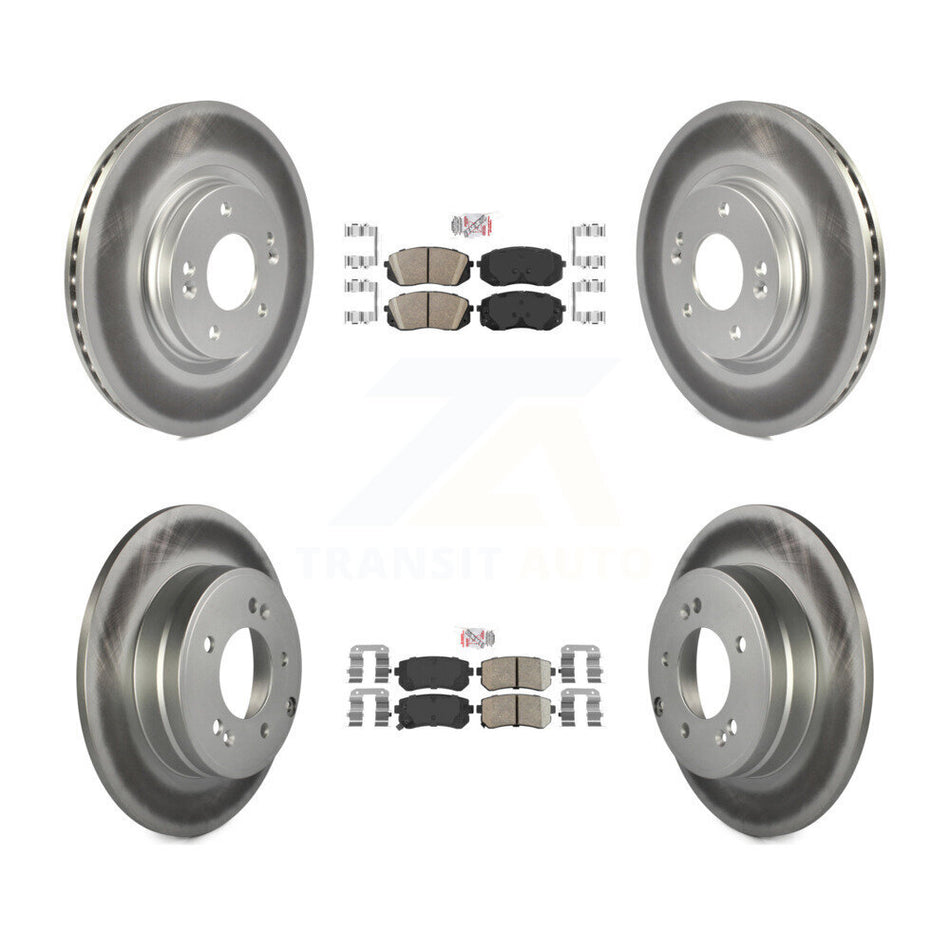 Front Rear Ceramic Pad Coat Brake Rotors Kit For Hyundai Sonata With Manual Parking KGA-104791