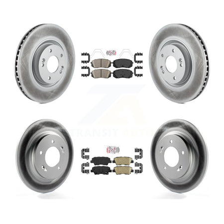 Front Rear Ceramic Pad Coated Brake Rotors Kit For Kia Optima With Electric Parking KGA-104795