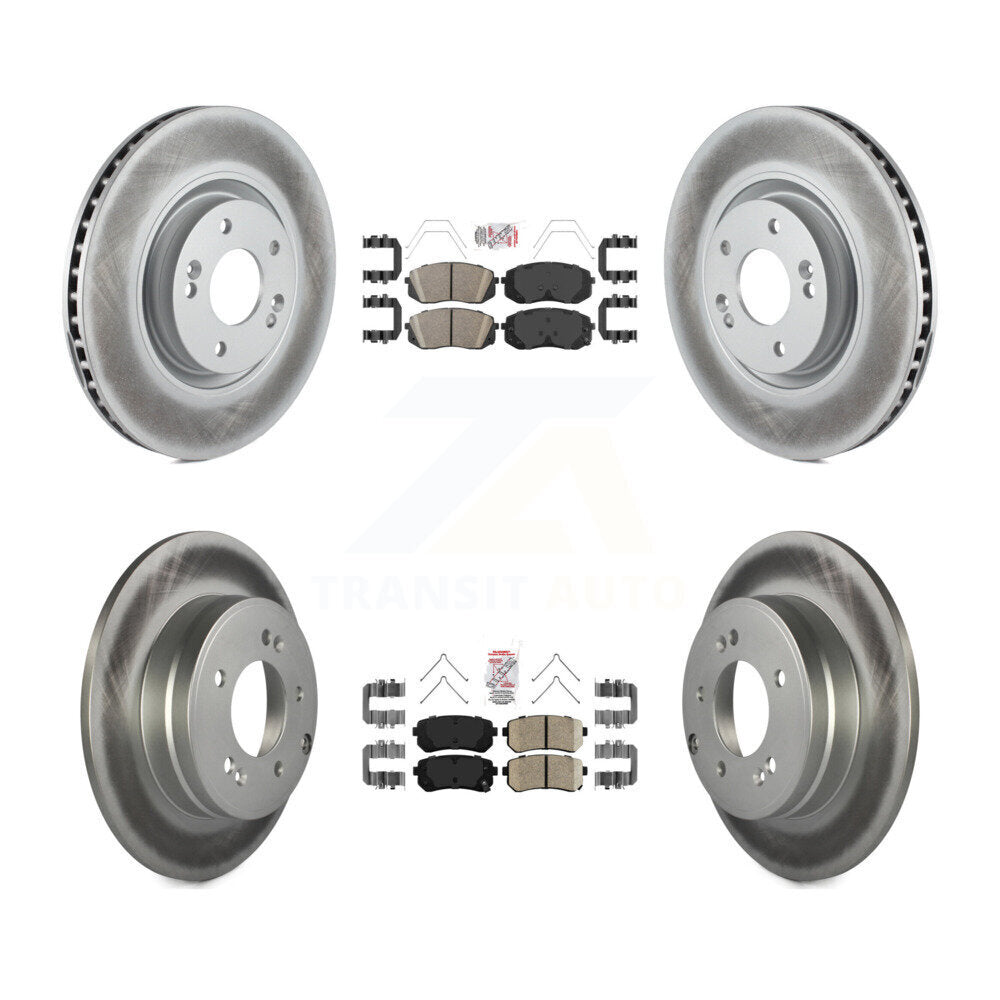 Front Rear Ceramic Pad Coat Disc Brake Rotor Kit For Kia Optima With Manual Parking KGA-104800
