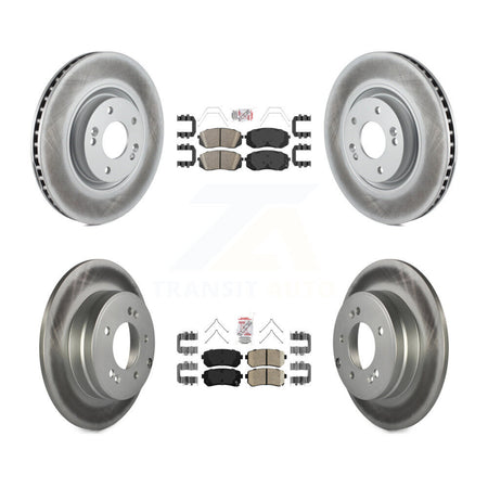 Front Rear Ceramic Pad Coat Disc Brake Rotor Kit For Kia Optima With Manual Parking KGA-104800