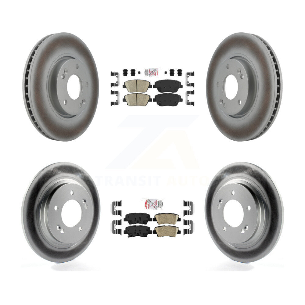 Front Rear Ceramic Pad Coated Brake Rotors Kit For Kia Optima With Electric Parking KGA-104802