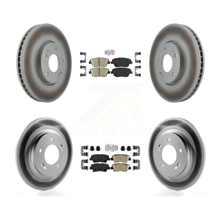 Front Rear Ceramic Pad Coated Brake Rotors Kit For Kia Optima With Electric Parking KGA-104807