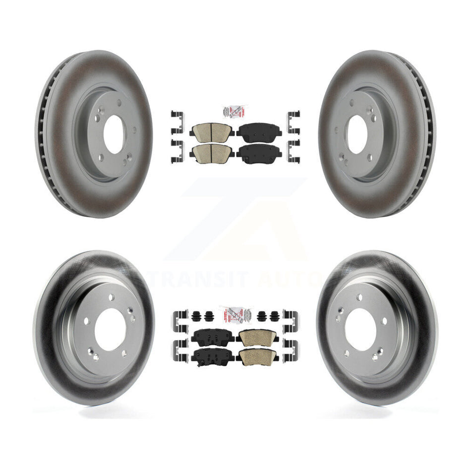 Front Rear Ceramic Pad Coated Brake Rotors Kit For Kia Optima With Electric Parking KGA-104807
