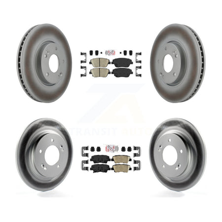 Front Rear Ceramic Pad Coated Brake Rotors Kit For Kia Optima With Electric Parking KGA-104808