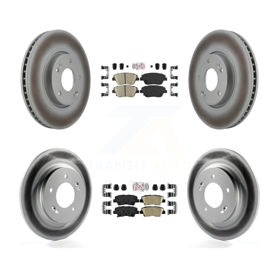 Front Rear Ceramic Pad Coated Brake Rotors Kit For Kia Optima With Electric Parking KGA-104808
