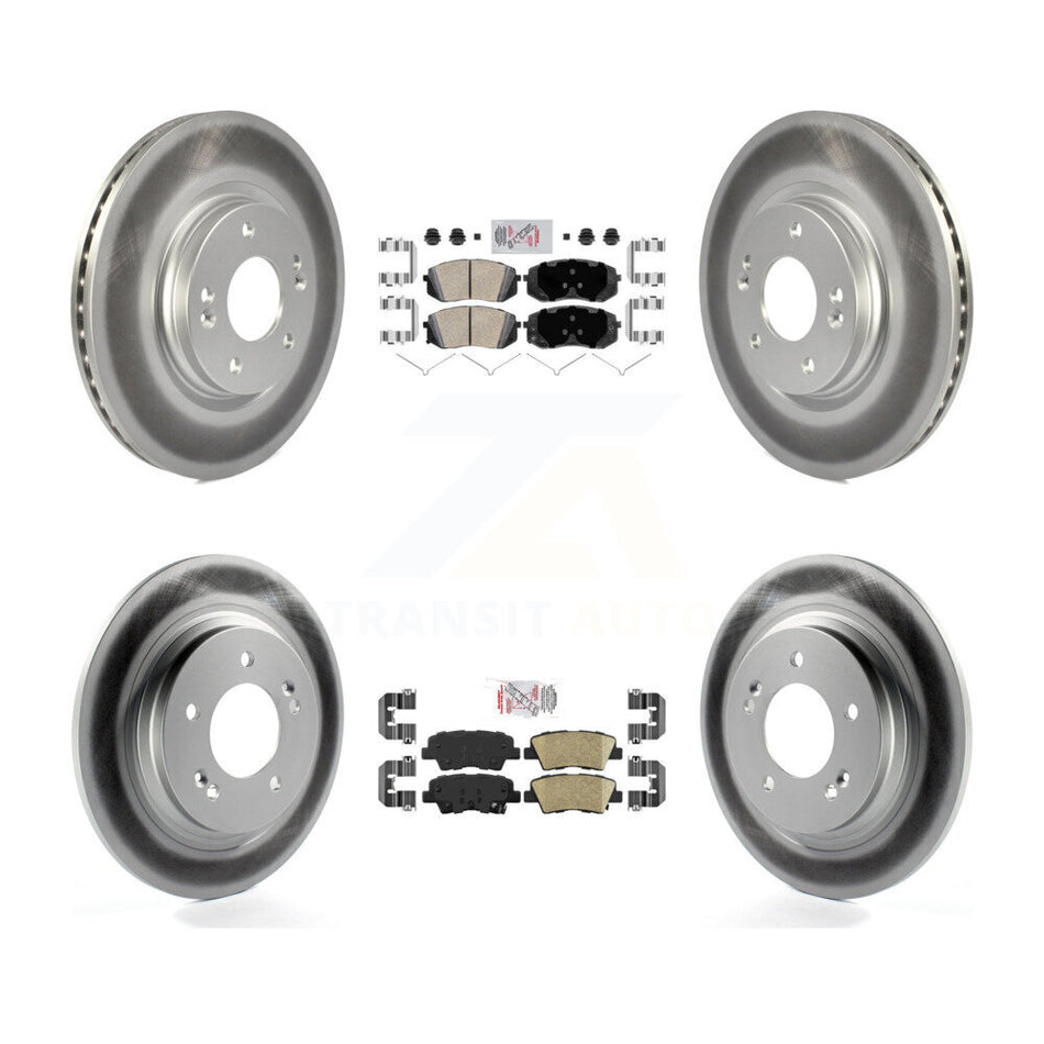 Front Rear Ceramic Pad Coated Brake Rotors Kit For Kia Optima With Electric Parking KGA-104810