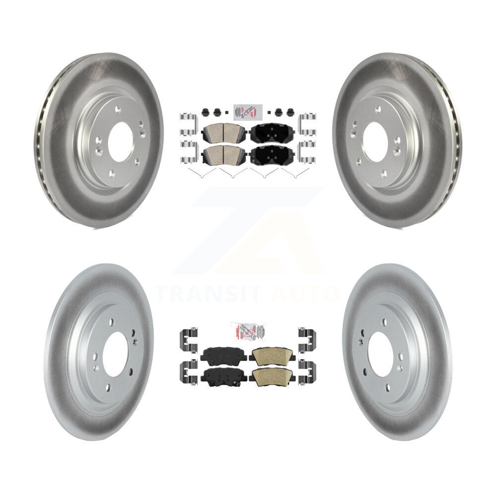 Front Rear Ceramic Pad Coated Disc Brake Rotors Kit For Hyundai Kona Electric Kia Niro EV KGA-104815