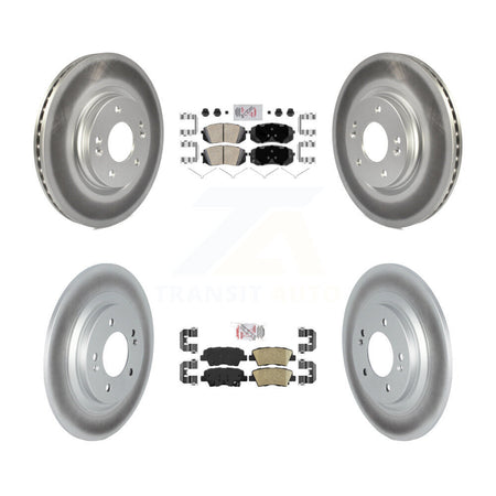 Front Rear Ceramic Pad Coated Disc Brake Rotors Kit For Hyundai Kona Electric Kia Niro EV KGA-104815