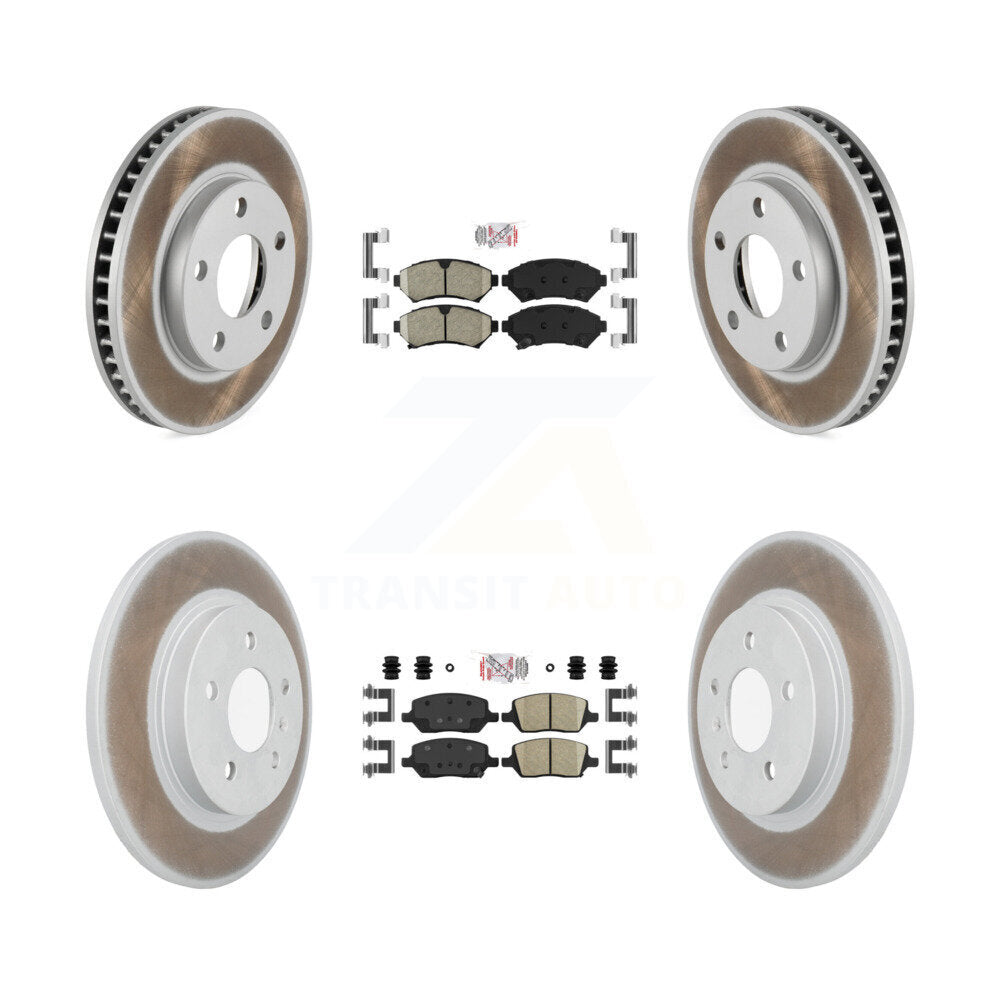 Front Rear Ceramic Pad Coated Disc Brake Rotors Kit For 2005 Pontiac Montana SV6 with FWD KGA-104820