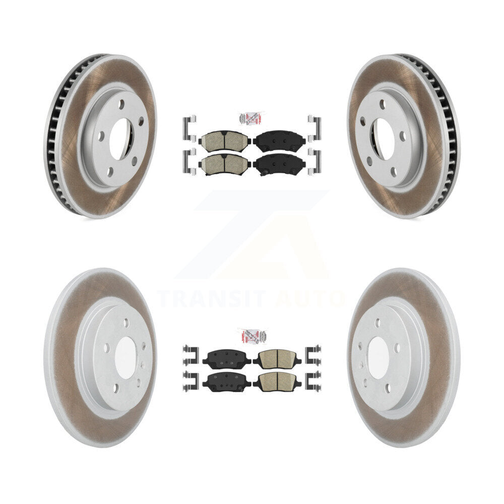 Front Rear Ceramic Pad Coated Disc Brake Rotors Kit For 2005 Pontiac Montana SV6 with FWD KGA-104821