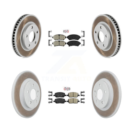 Front Rear Ceramic Pad Coated Disc Brake Rotors Kit For 2005 Pontiac Montana SV6 with FWD KGA-104821