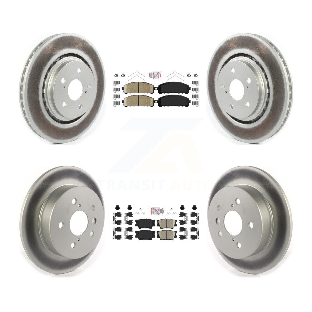 Front Rear Ceramic Pad Coat Brake Rotor Kit For 22 Toyota Camry With Manual Parking KGA-104824