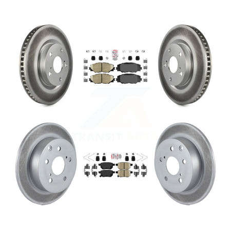 Front Rear Ceramic Pads And Coated Disc Brake Rotors Kit For 2010 Toyota Matrix XRS KGA-104829
