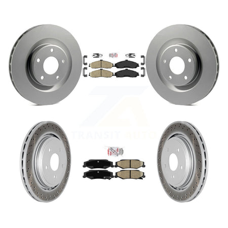 Front Rear Ceramic Pad Coat Brake Rotor Kit For 06-08 Cadillac XLR With Heavy Duty Brakes KGA-104831