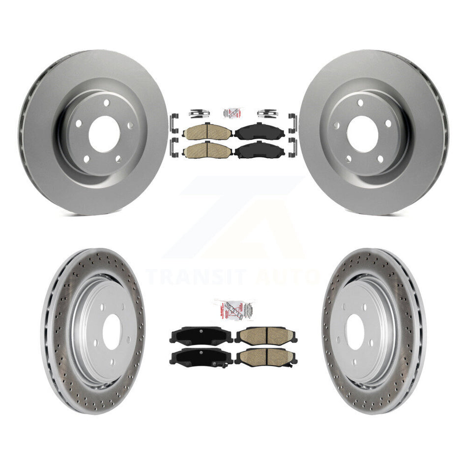 Front Rear Ceramic Pad Coat Brake Rotor Kit For 06-08 Cadillac XLR With Heavy Duty Brakes KGA-104831
