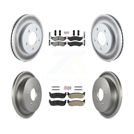 Front Rear Semi-Metallic Pad Coated Disc Brake Rotor Kit For 2004 Ford F-150 Heritage 4WD KGA-104832