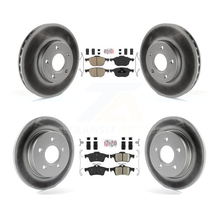 Front Rear Ceramic Pads And Coated Disc Brake Rotors Kit For Ford Focus KGA-104834