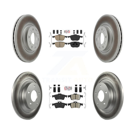 Front Rear Ceramic Pads And Coated Disc Brake Rotors Kit For Mazda 5 KGA-104837