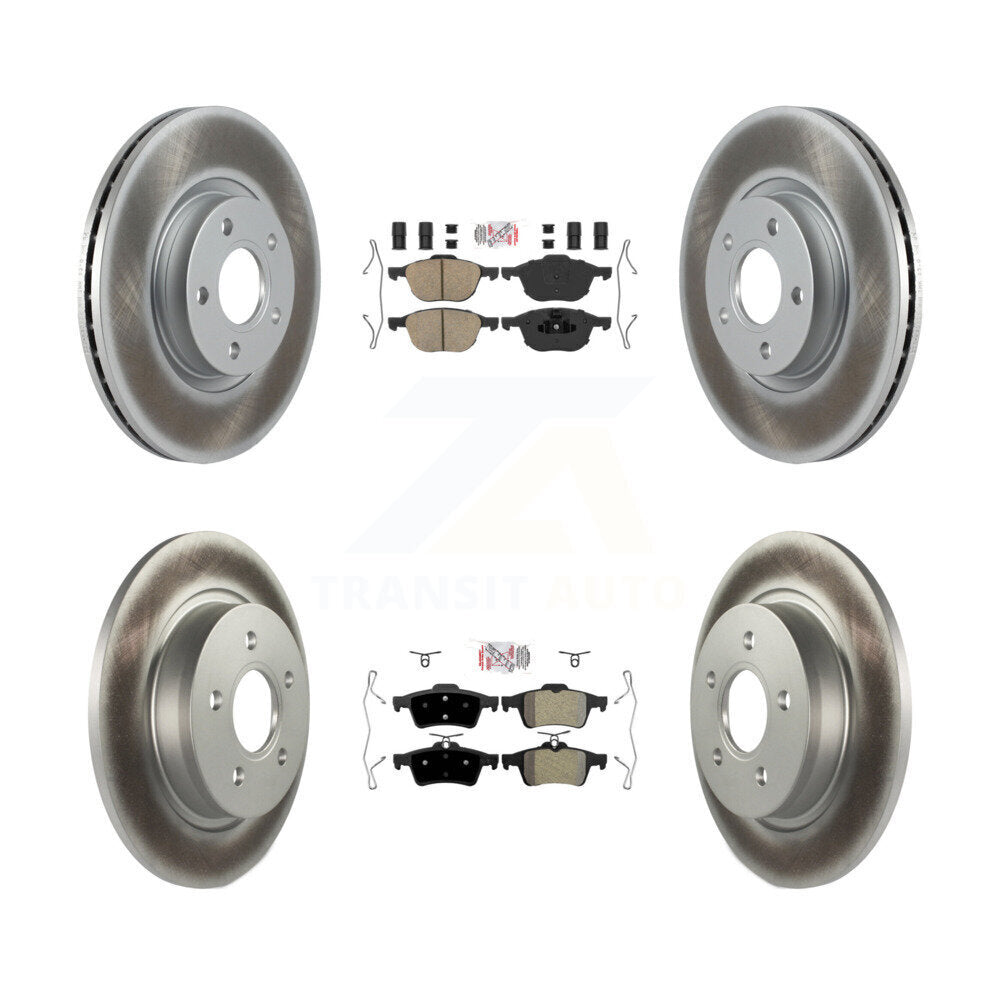 Front Ceramic Rear Semi-Metallic Pad Coat Disc Brake Rotors Kit For Volvo S40 C30 V50 C70 KGA-104842