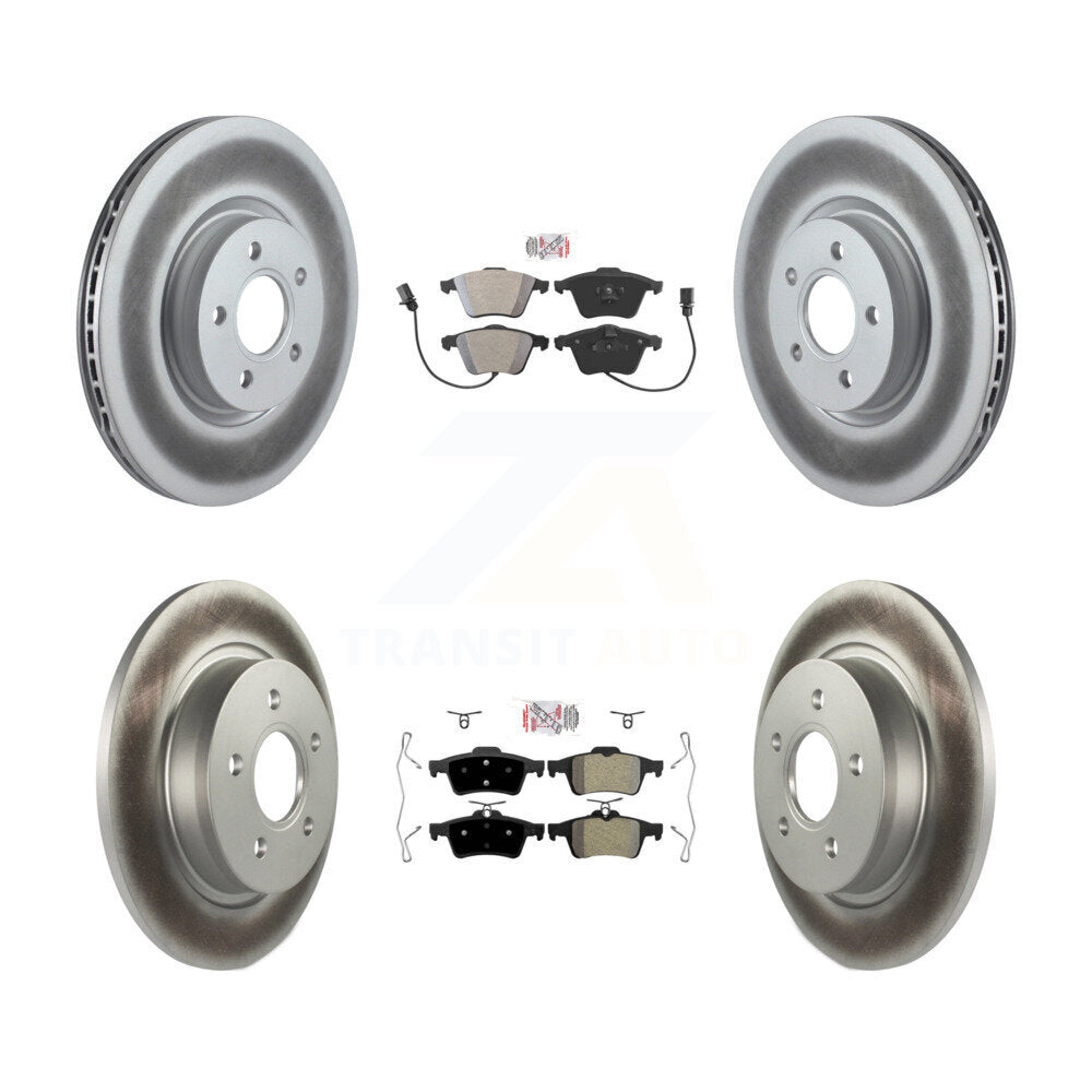 Front Rear Semi-Metallic Pads And Coated Disc Brake Rotors Kit For Volvo S40 V50 C70 KGA-104845