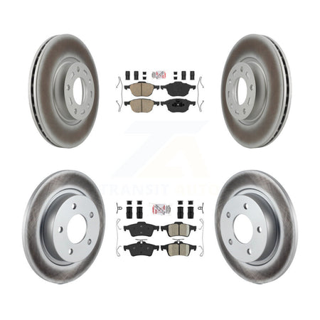 Front Rear Ceramic Pads And Coated Disc Brake Rotors Kit For Mazda 3 Sport KGA-104847