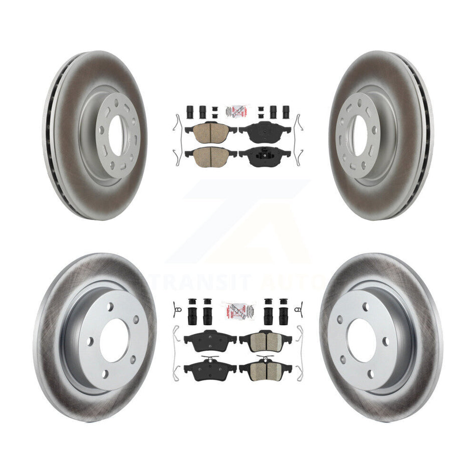 Front Rear Ceramic Pads And Coated Disc Brake Rotors Kit For Mazda 3 Sport KGA-104847