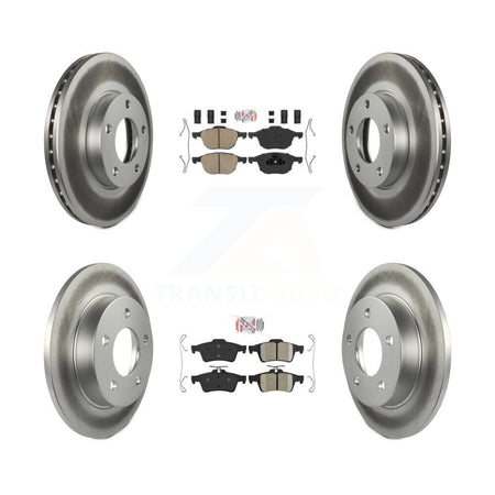 Front Rear Ceramic Pads And Coated Disc Brake Rotors Kit For Mazda 3 Sport KGA-104848
