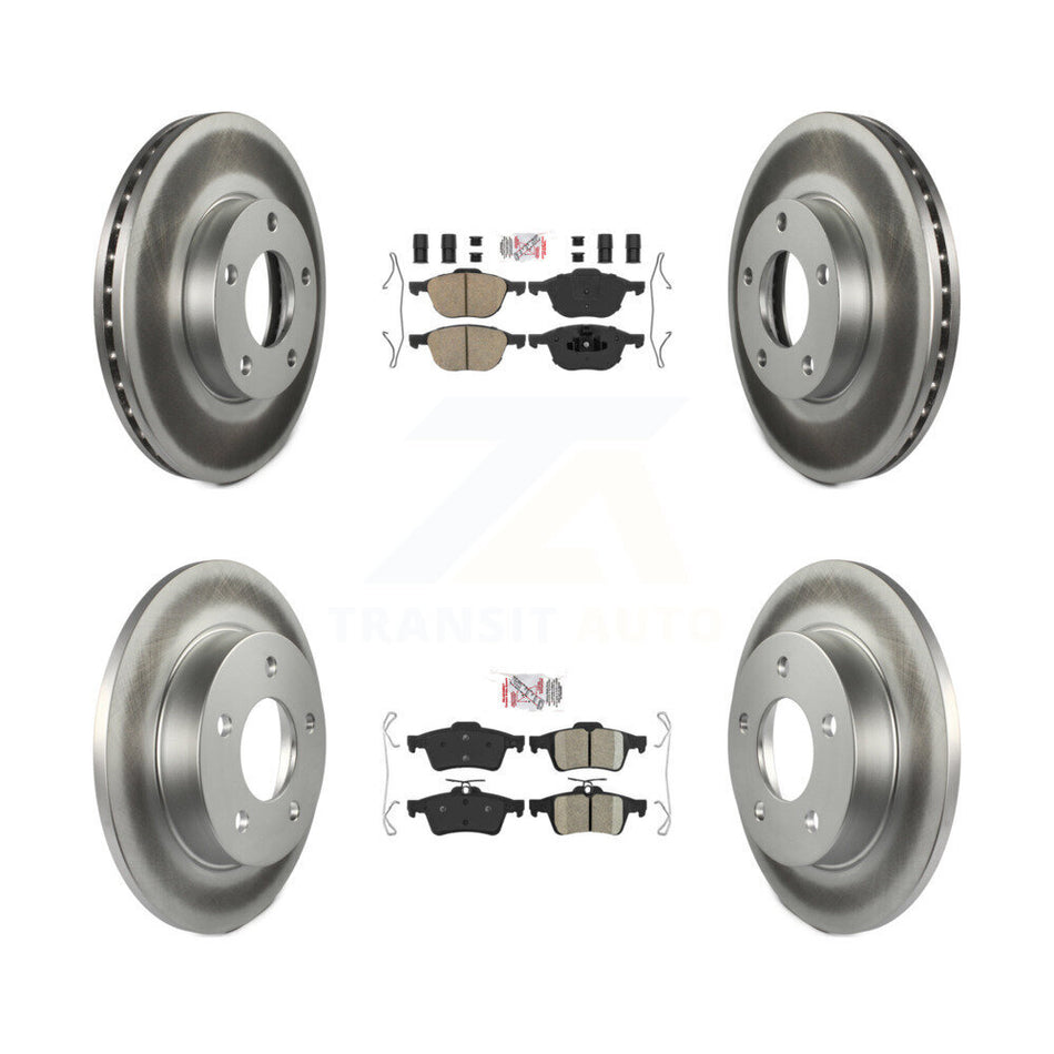 Front Rear Ceramic Pads And Coated Disc Brake Rotors Kit For Mazda 3 Sport KGA-104848