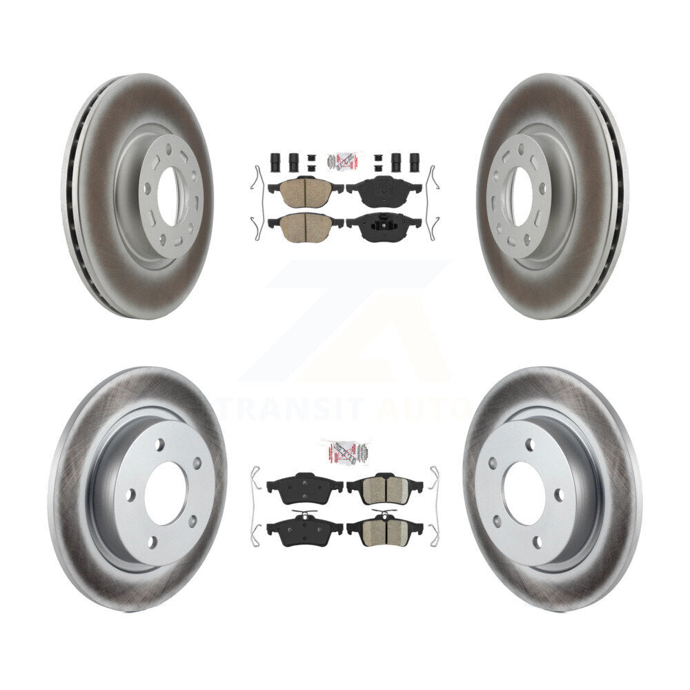 Front Rear Ceramic Pads And Coated Disc Brake Rotors Kit For Mazda 3 Sport KGA-104849