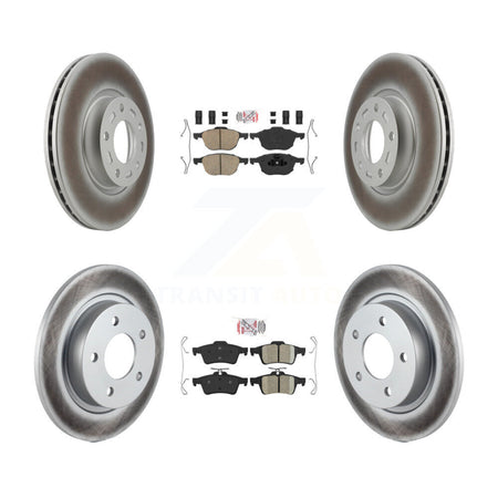 Front Rear Ceramic Pads And Coated Disc Brake Rotors Kit For Mazda 3 Sport KGA-104849