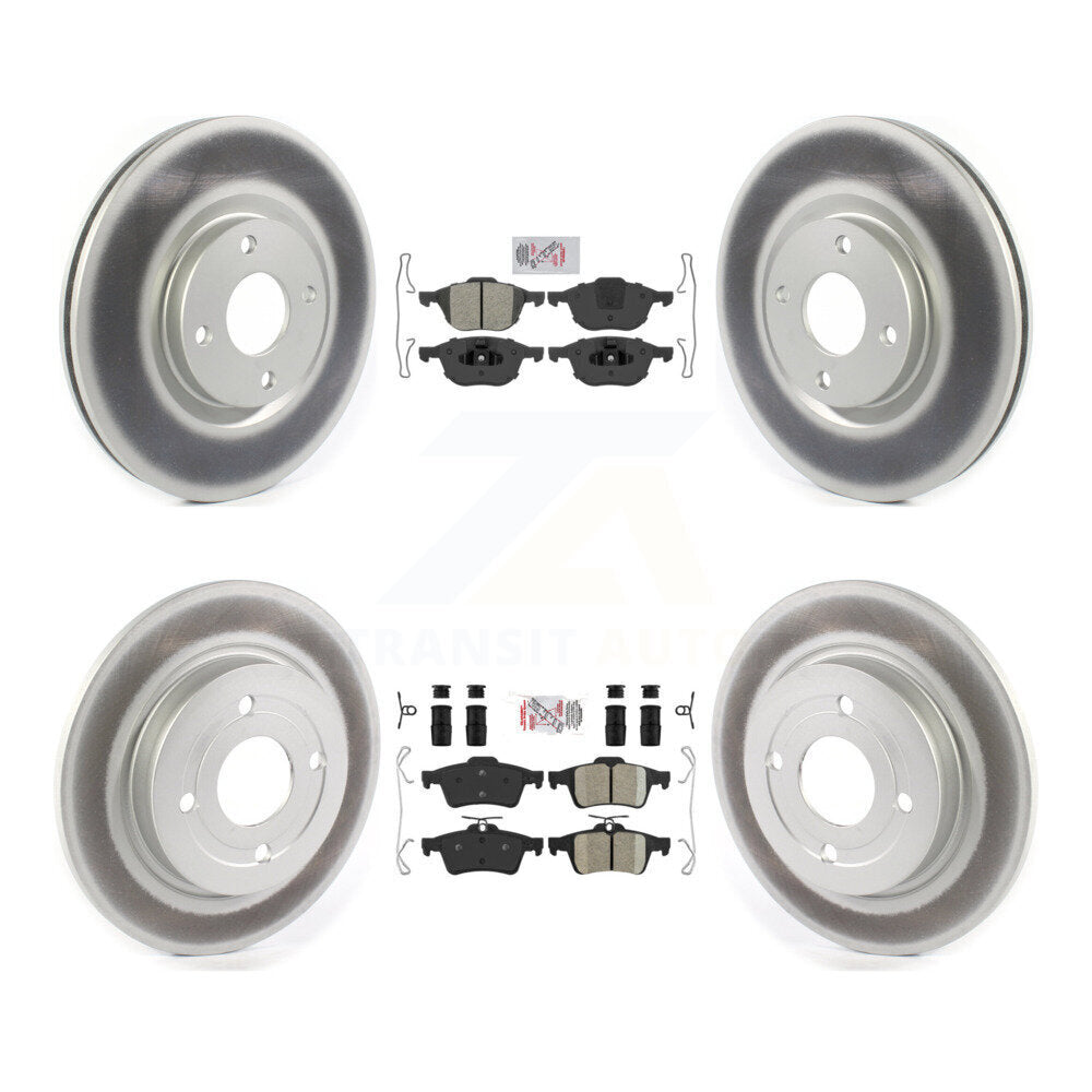 Front Semi-Metallic Rear Ceramic Pad Coat Brake Rotor Kit For 2018-2022 Ford EcoSport AWD KGA-104858