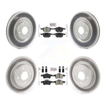 Front Semi-Metallic Rear Ceramic Pad Coat Brake Rotor Kit For 2018-2022 Ford EcoSport AWD KGA-104858