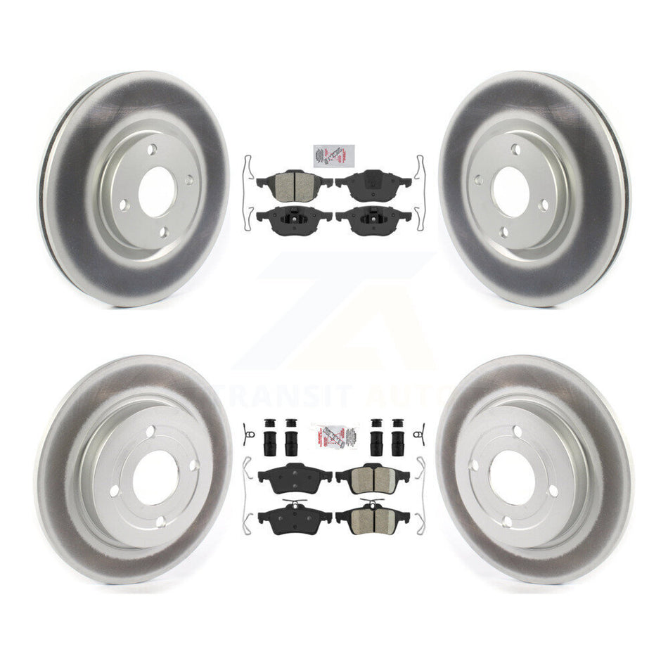 Front Semi-Metallic Rear Ceramic Pad Coat Brake Rotor Kit For 2018-2022 Ford EcoSport AWD KGA-104858