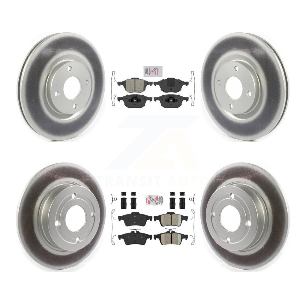 Front Semi-Metallic Rear Ceramic Pad Coat Brake Rotor Kit For 2018-2021 Ford EcoSport FWD KGA-104859