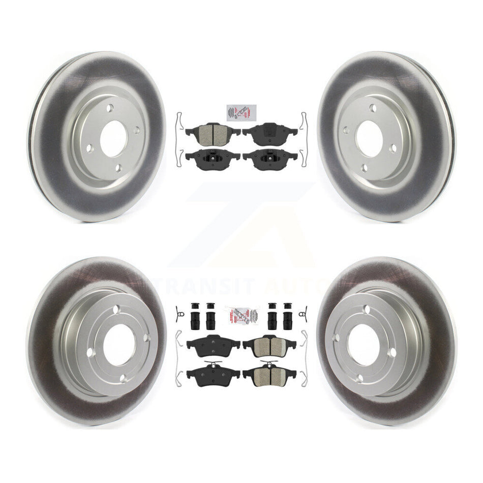 Front Semi-Metallic Rear Ceramic Pad Coat Brake Rotor Kit For 2018-2021 Ford EcoSport FWD KGA-104859