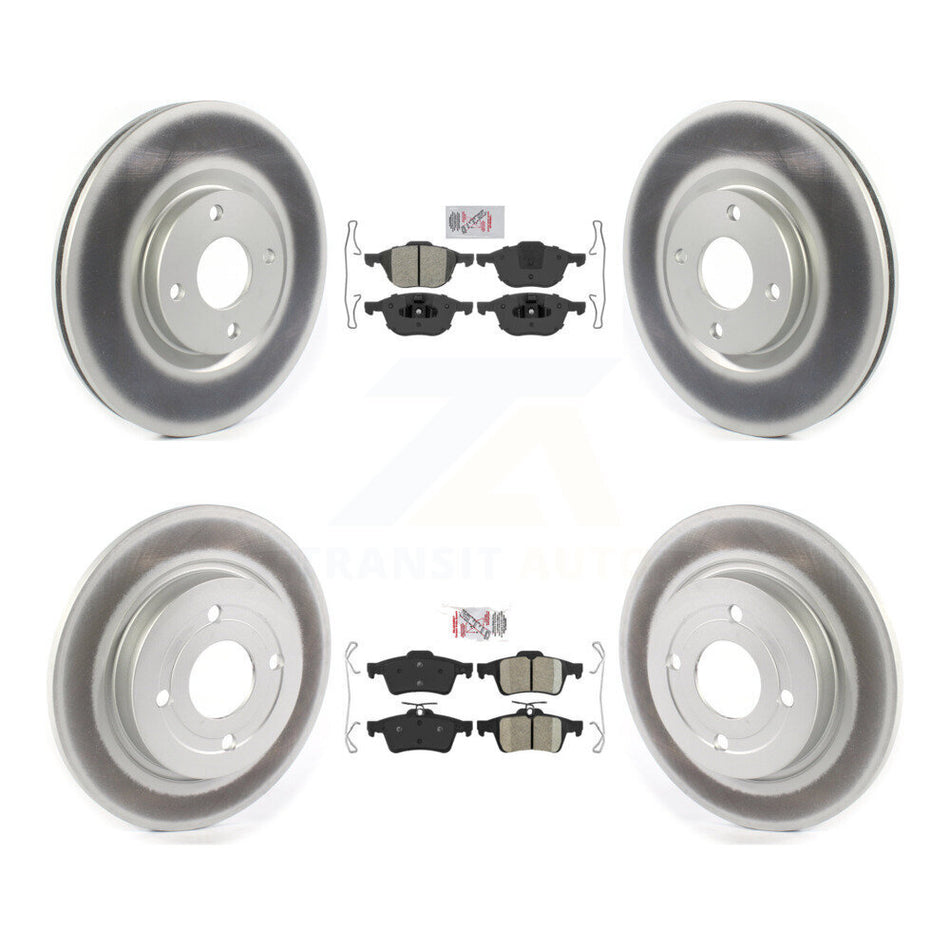 Front Semi-Metallic Rear Ceramic Pad Coat Brake Rotor Kit For 2018-2022 Ford EcoSport AWD KGA-104860