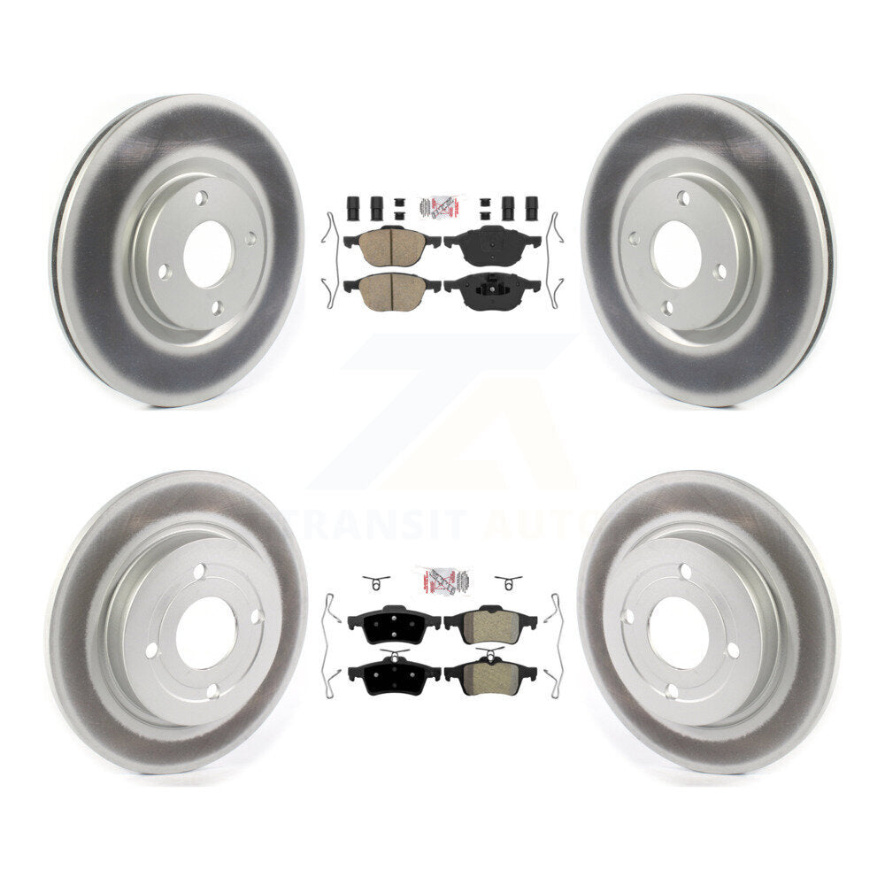 Front Ceramic Rear Semi-Metallic Pad Coat Brake Rotor Kit For 2018-2022 Ford EcoSport AWD KGA-104862