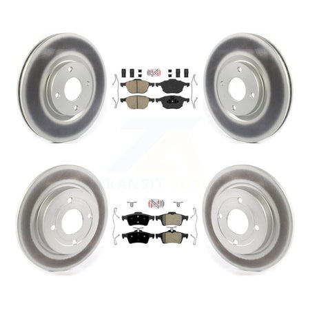 Front Ceramic Rear Semi-Metallic Pad Coat Brake Rotor Kit For 2018-2022 Ford EcoSport AWD KGA-104862